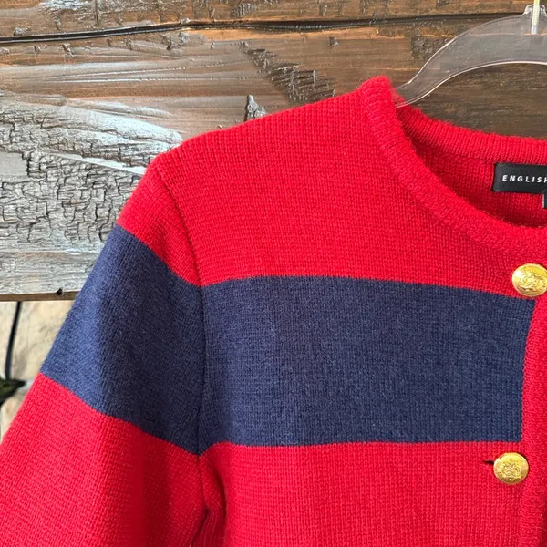 English Factory Striped Knit Cardigan - Image 4