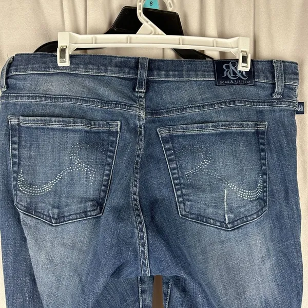 Rock & Republic Women's Kasandra Bootcut Jeans Size 16M Mid-Rise Medium Wash - Image 8
