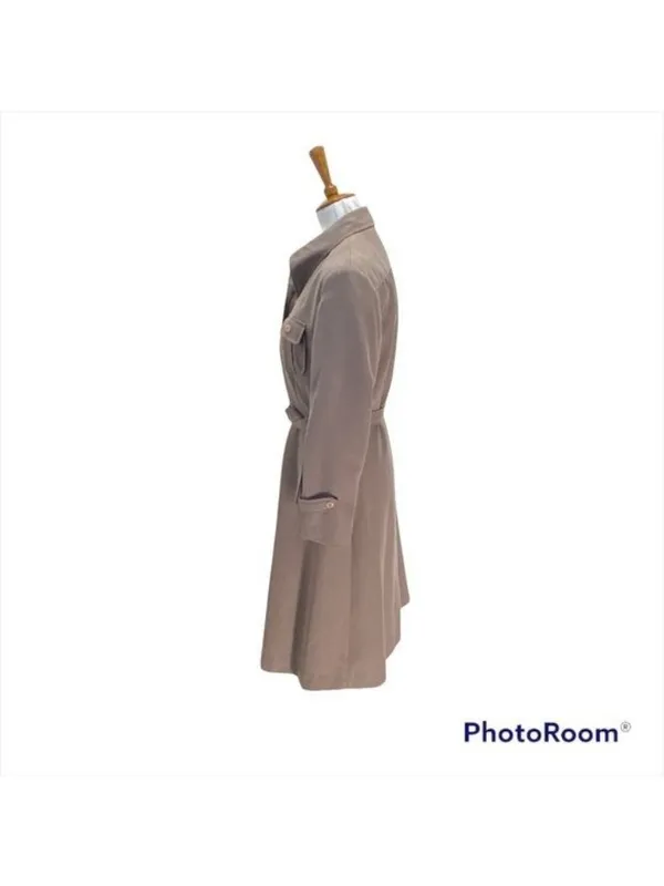 Xin Xin Trench Coat Beige Size M Vintage Preppy Neutral Old Money Spring Classic - Image 10