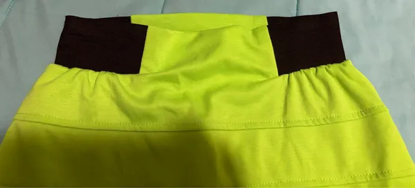 Living Doll lime green/yellow mini skirt-S - Image 4