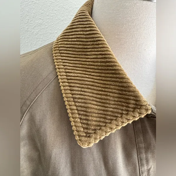 Vintage Barn Coat Corduroy‎ Collar Plaid Lining Size 12 - Image 10