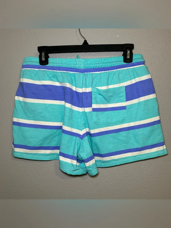 Wildfox Blue Striped Pullover Sweater & Shorts Loungewear Set Womens Size Medium - Image 11