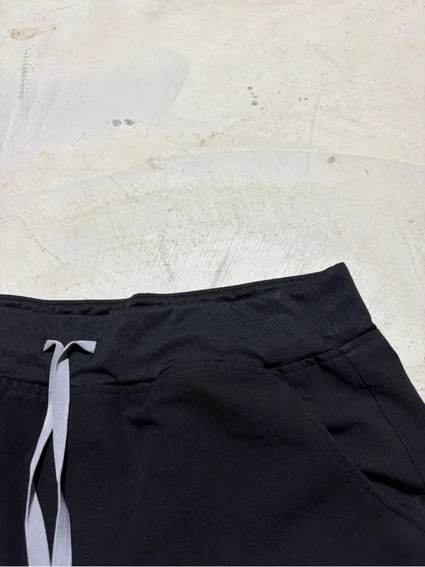 Figs Women's Black HW Zamora Jogger Pants with Drawstring L/P - Image 3