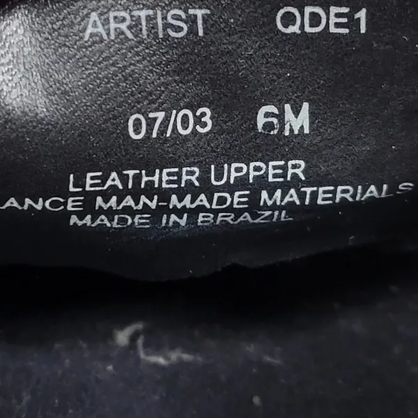 VTG Bass Artist Mules Womens 6 Black Leather Slip On Square Toe Block Heel 2003 - Image 7
