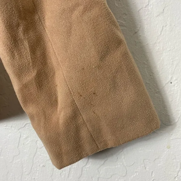 Vintage Tan Suede Beaded Western Zip Up Jacket Tan Size 6 - Image 9