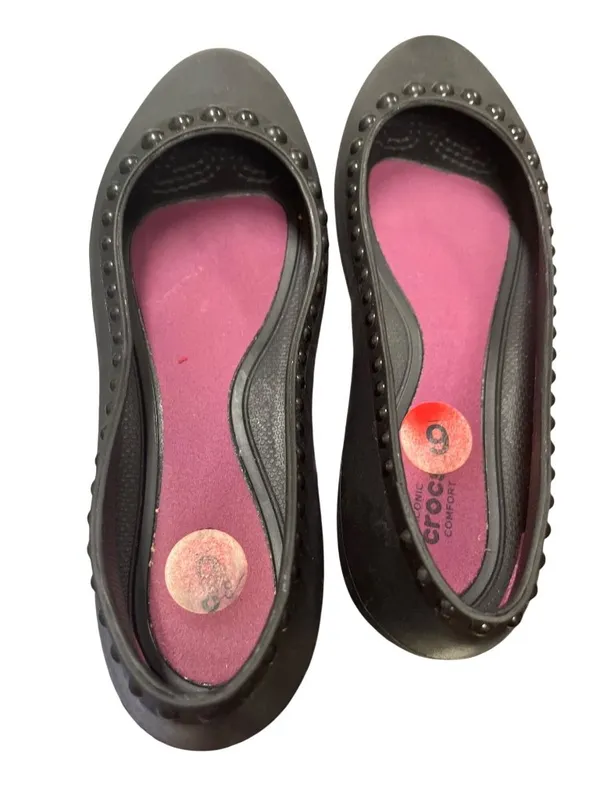 Crocs womans black rubber slip on casual shoes sz 6 SKU 10-102 - Image 8