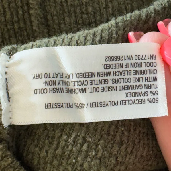 1619 | A‎ New Day Ribbed Knit Scoop Neck Crop Tank Top Olive Green Womens XS - Image 7
