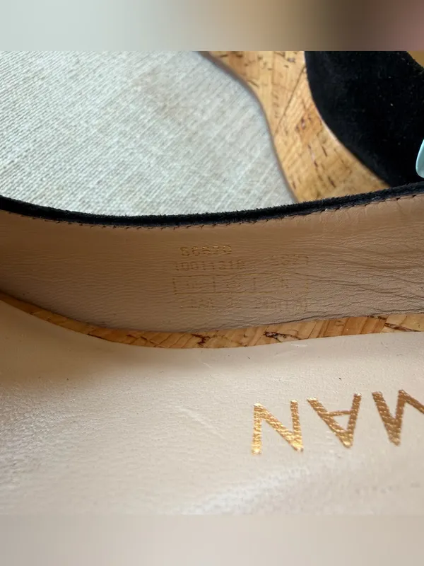 Stuart Weitzman Riviera Slingback Wedge Platform Sandals Size 7.5 - Image 10
