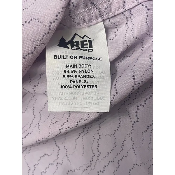 REI Co-op Sahara Shirt Small UPF Fishing Hiking Lilac Topographic Print Gorpcore - Image 6
