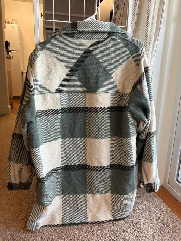 Flannel Jacket Green Size L - Image 3