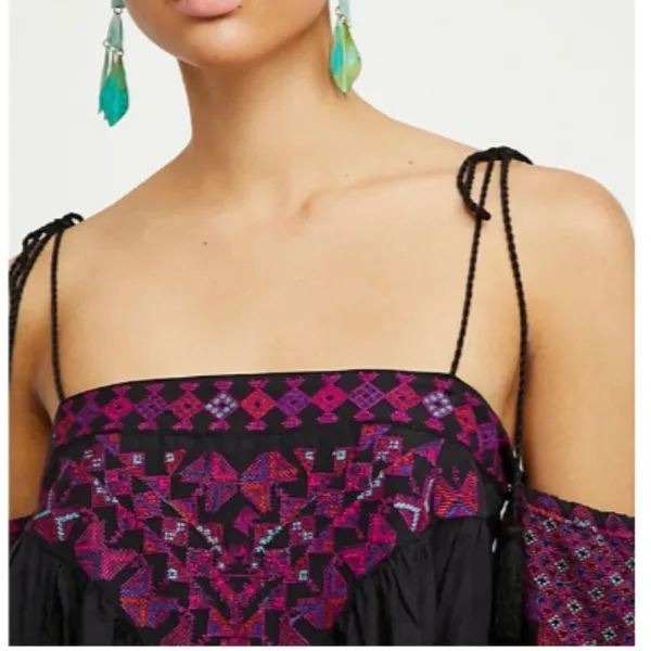 NWT Free People Vacay Vibin' Cold‎ Shoulder Top - Image 3