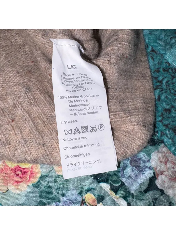 Madewell Women's L 100% Merino Wool Beige Button-Up “Cozy” Sweater Ultra Soft - Image 7