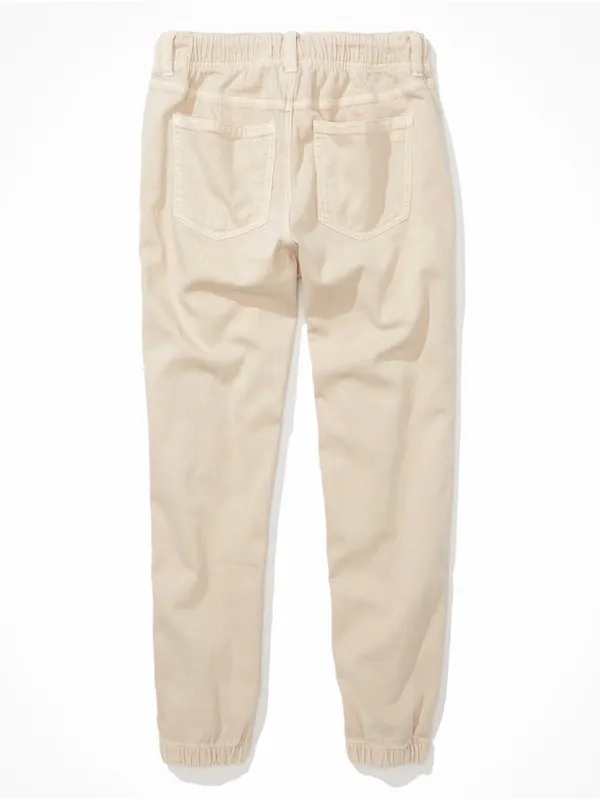 American Eagle Stretch Tomgirl Utility Jogger in Cream Size 2 Regular - Image 5