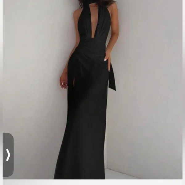 Elegant Black Halter dress Size XS - Image 2
