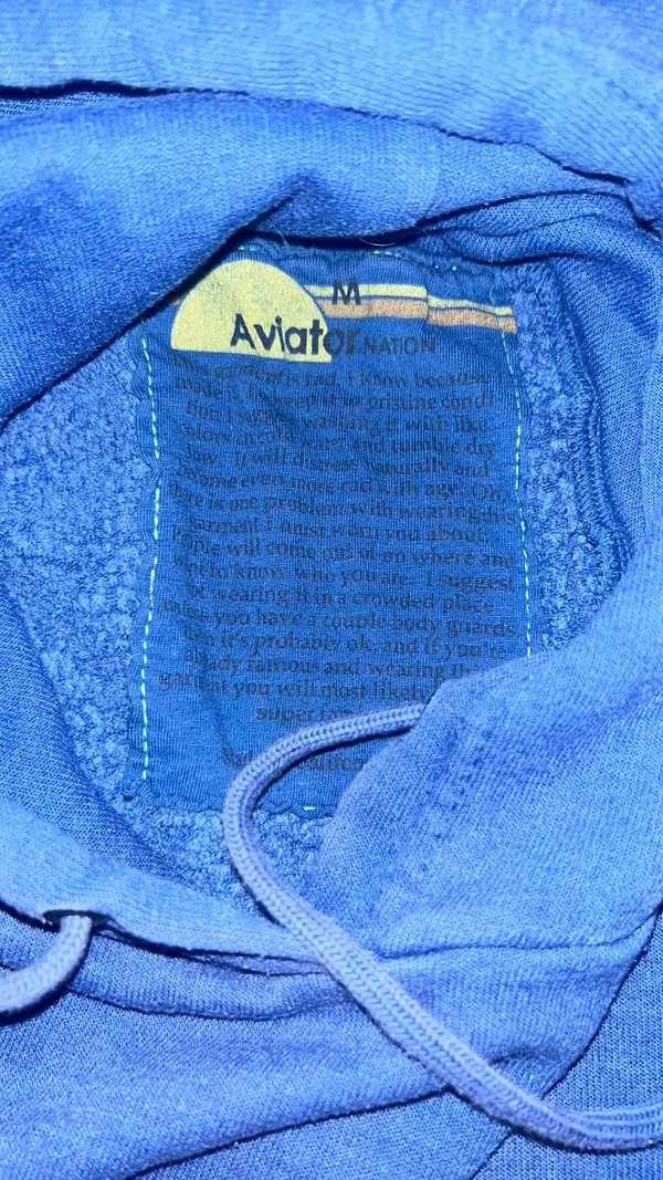 rare Blue lightning bolt hoodie size medium - Image 4