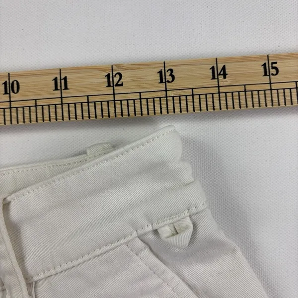 Maeve Anthropologie Pants Womens 2 White Cropped Wide Leg Twill Pleated Stretch - Image 10