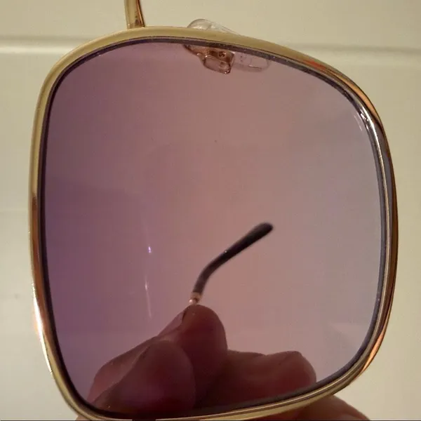 Quay Australia Gold Frame Sunglasses with Purple Lenses - Image 10