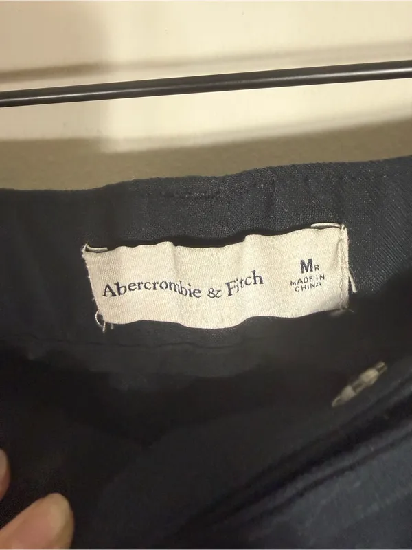 Abercrombie Dad Pant Menswear Black Trouser Pants Medium - Image 5
