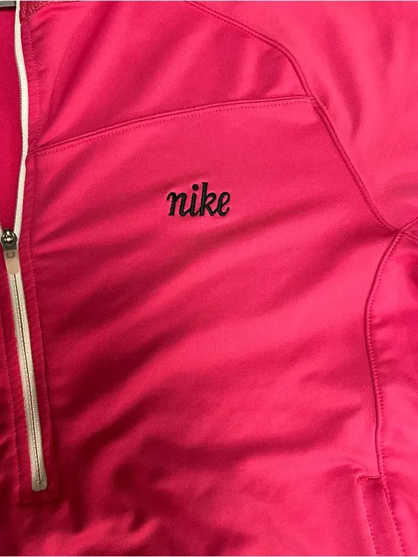 Hot Pink Nike Quarter Zip Pullover - Image 3