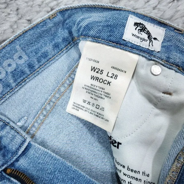 Wrangler Wrock 672 High Rise Kick Flare Jeans Light Wash Blue Cowgirl Size 25x28 - Image 8