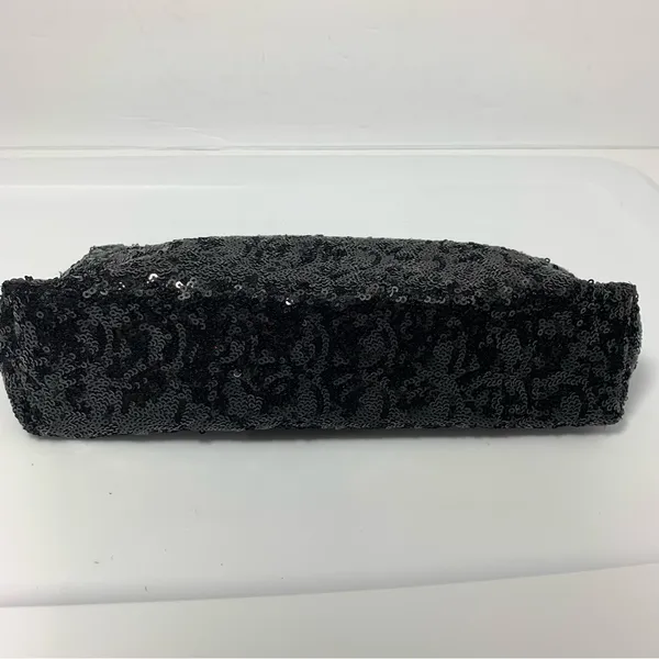 Victoria's Secret Clutch Handbag Sequence Black Snap Bag Make Up‎ Bag - Image 4