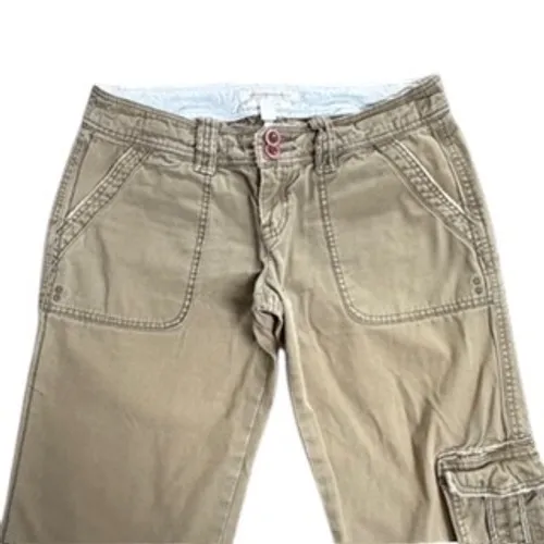 Abercrombie & Fitch Y2K women's green cargo utility cropped embroidered Size‎ 4 - Image 5