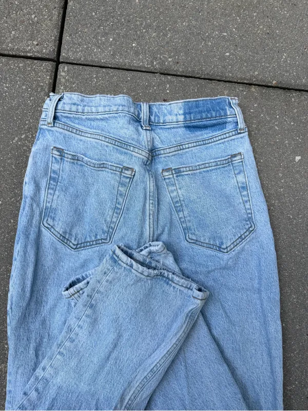 Abercrombie 90s Straight Ultra High Rise Jeans 27 4 Long Light Wash - Image 5