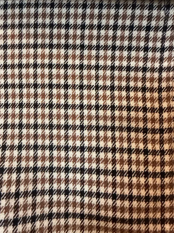 Houndstooth Violet Romance Lightweight Trench Jacket Brown Size 6 - Image 4