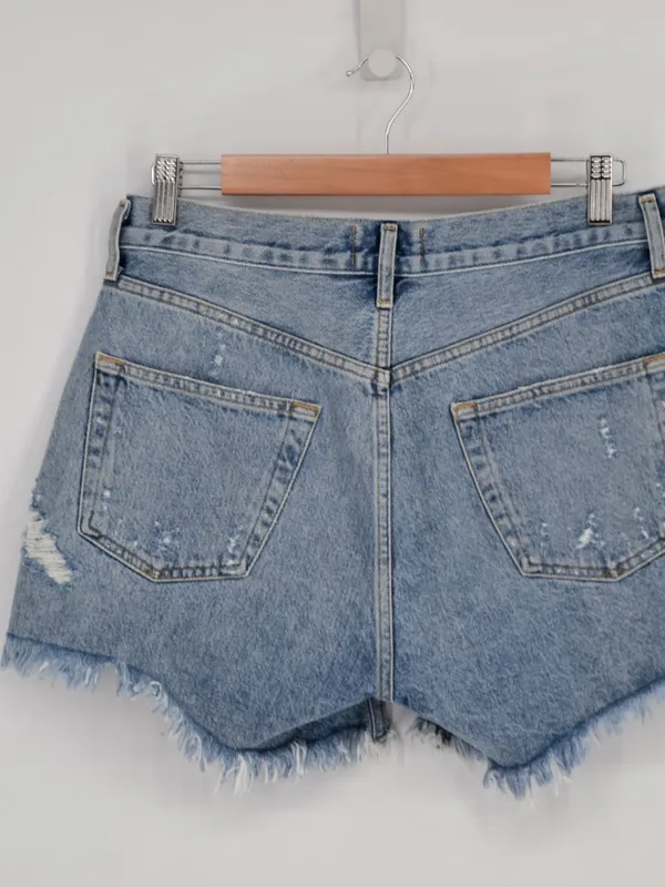 AGOLDE Micah Short Swapmeet Distressed Denim Cutoff Shorts Size 26 - Image 3
