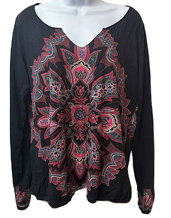 Lucky Brand Women's Boho Top Size‎ XL - Image 2