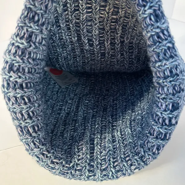 Love Your‎ Melon Speckled Knit Beanie Hat Blue White - Image 4