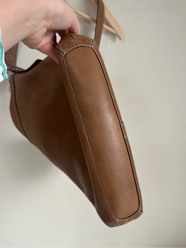 Vintage Coach Legacy 9325 Medium Slim Hobo Duffle Sac Bag in Cognac Leather - Image 9
