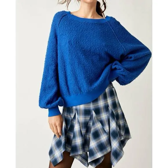 Free People Found My Friend Pullover Balloon Sleeve Popcorn Knit Sweater - Image 3
