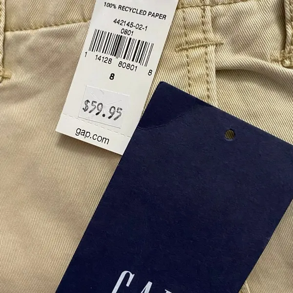 NWT Gap High Rise Vintage Khaki Pants Size 8 Straight‎ Leg Beige - Image 4