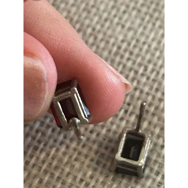 Lot A626 .25 silver plated earrings stud amazing - Image 4