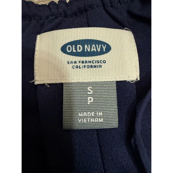 Old Navy Maxi Dress Size S Navy Blue Rayon Cami V-Neck Cross Back Summer Coastal - Image 5