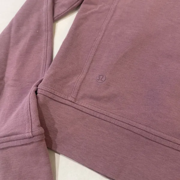 Lululemon Every Movement Cropped Crew Sweatshirt‎ Womens 2 Mauve Athleisure - Image 6