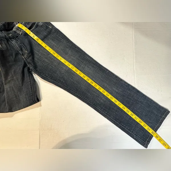 Armani Exchange Jeans Blue Straight Grunge Classic Denim‎ Logo Distressed 10 Reg - Image 7