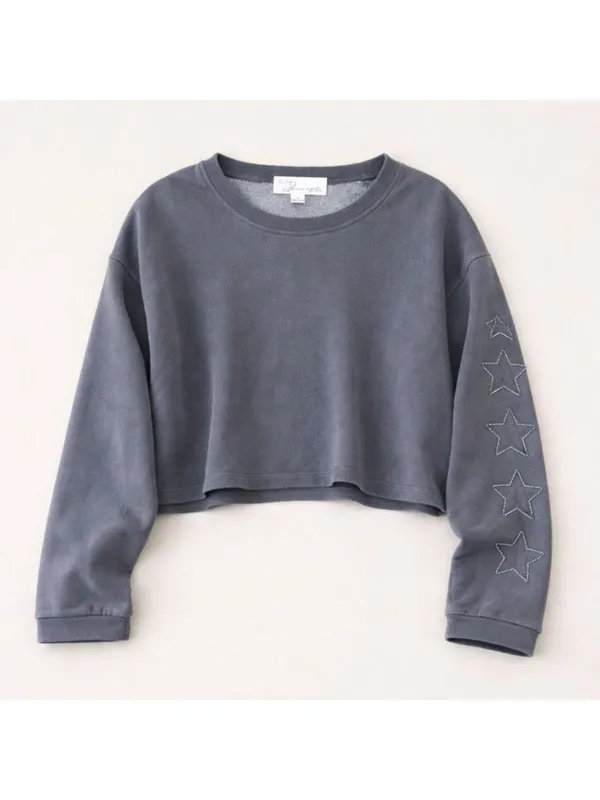 Vintage Havana Star Cropped Crewneck Sweatshirt - Image 2