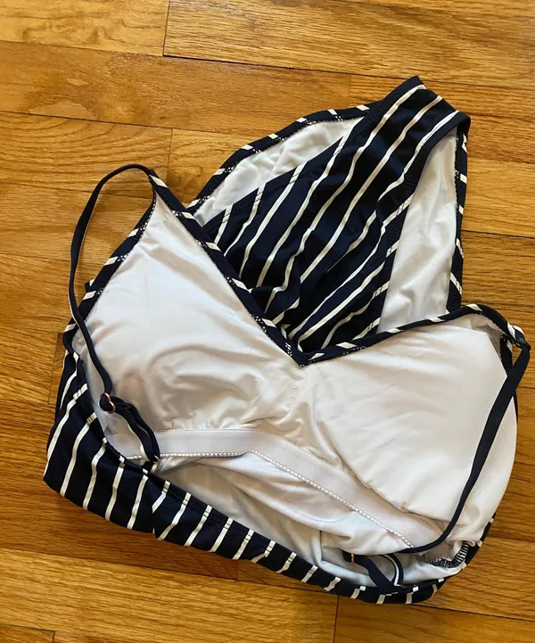 Navy Striped Swimsuit - Image 2