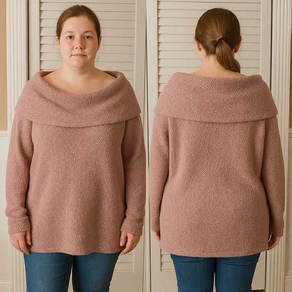 Free‎ People Beach Womens Pink Anya Tunic Sweater Large - Image 2