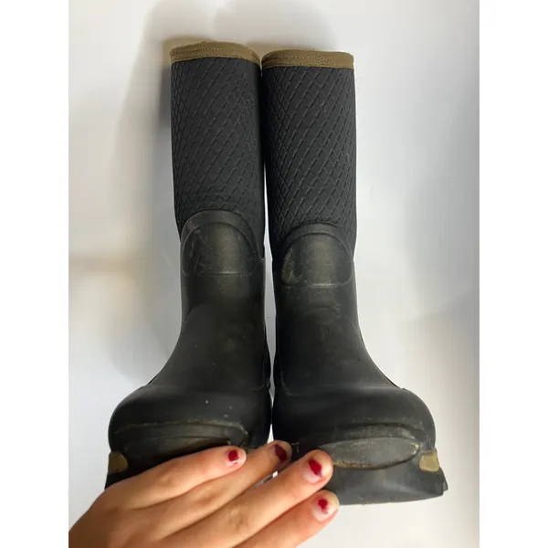 Lacrosse Alpha Thermal 14" Boots Womens 10 Black Tan Rubber Neoprene Hunting‎ - Image 2