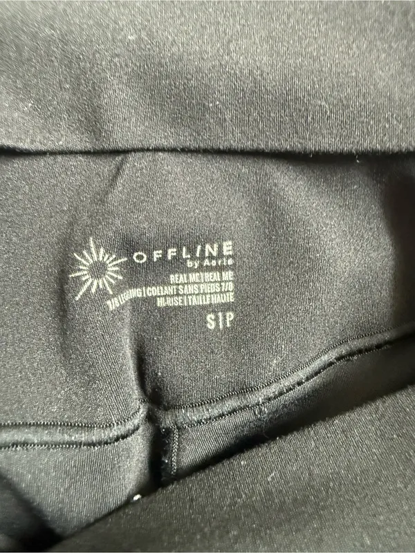aerie Black High-Waist V-Seam Leggings - Image 3