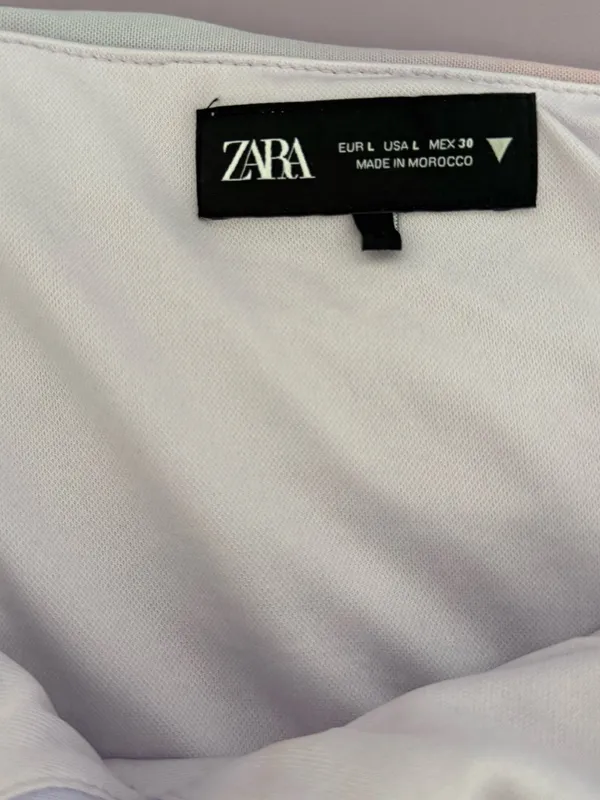 Zara Draped Printed Tulle Halter Dress - Image 5
