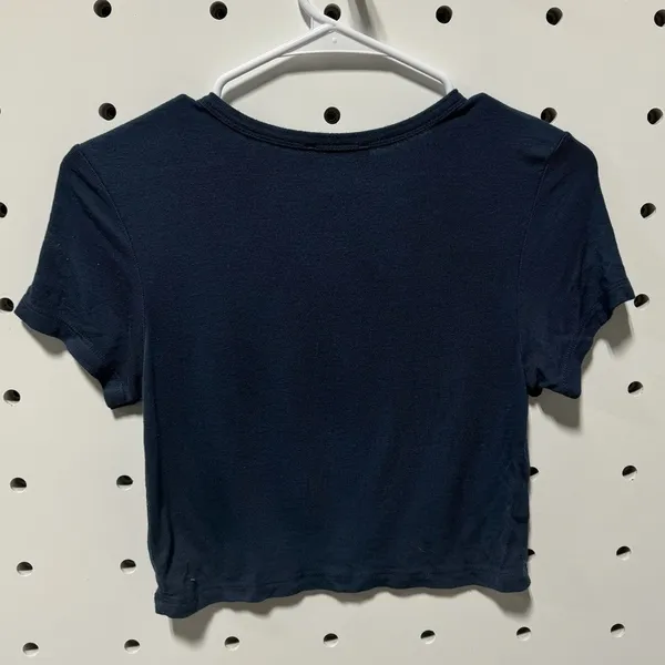 Zara Blue Women's cropped top size large - Image 3