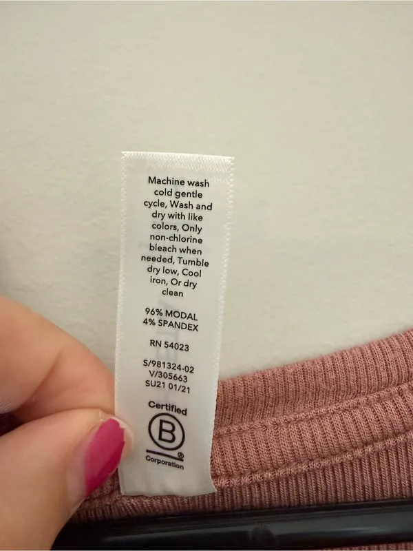 Athleta Well Rested Rib Sleep Tank Dusty Rose Pink Women’s Large - Image 5
