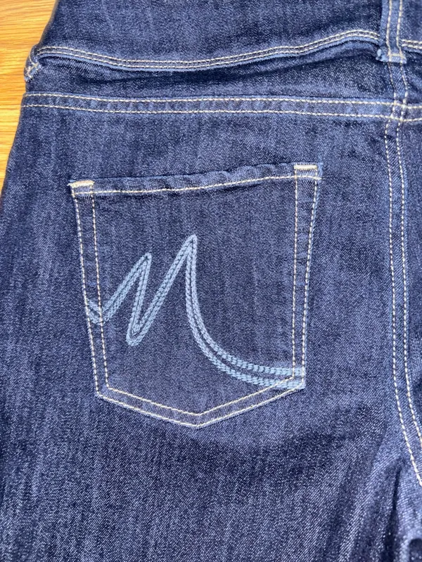 Maurices Jeans Women's Size 12 Regular Dark Wash Skinny Taper Leg Embroidered - Image 12