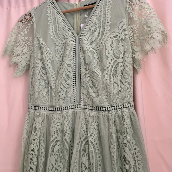 Merokeety Green Flutter Sleeve Sundress for Wedding Guest - Image 4