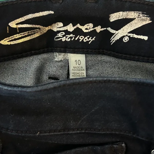 Seven7 Jeans High Rise Skinny Crop Dark Wash‎ Women's Size 10 - Image 5