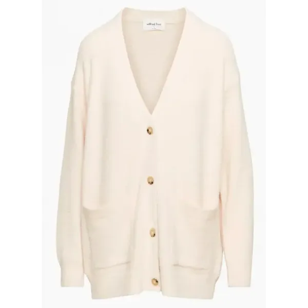 Aritzia Wilfred Free Hush Knit Oversized‎ Cardigan Size XS Cream Off White - Image 11